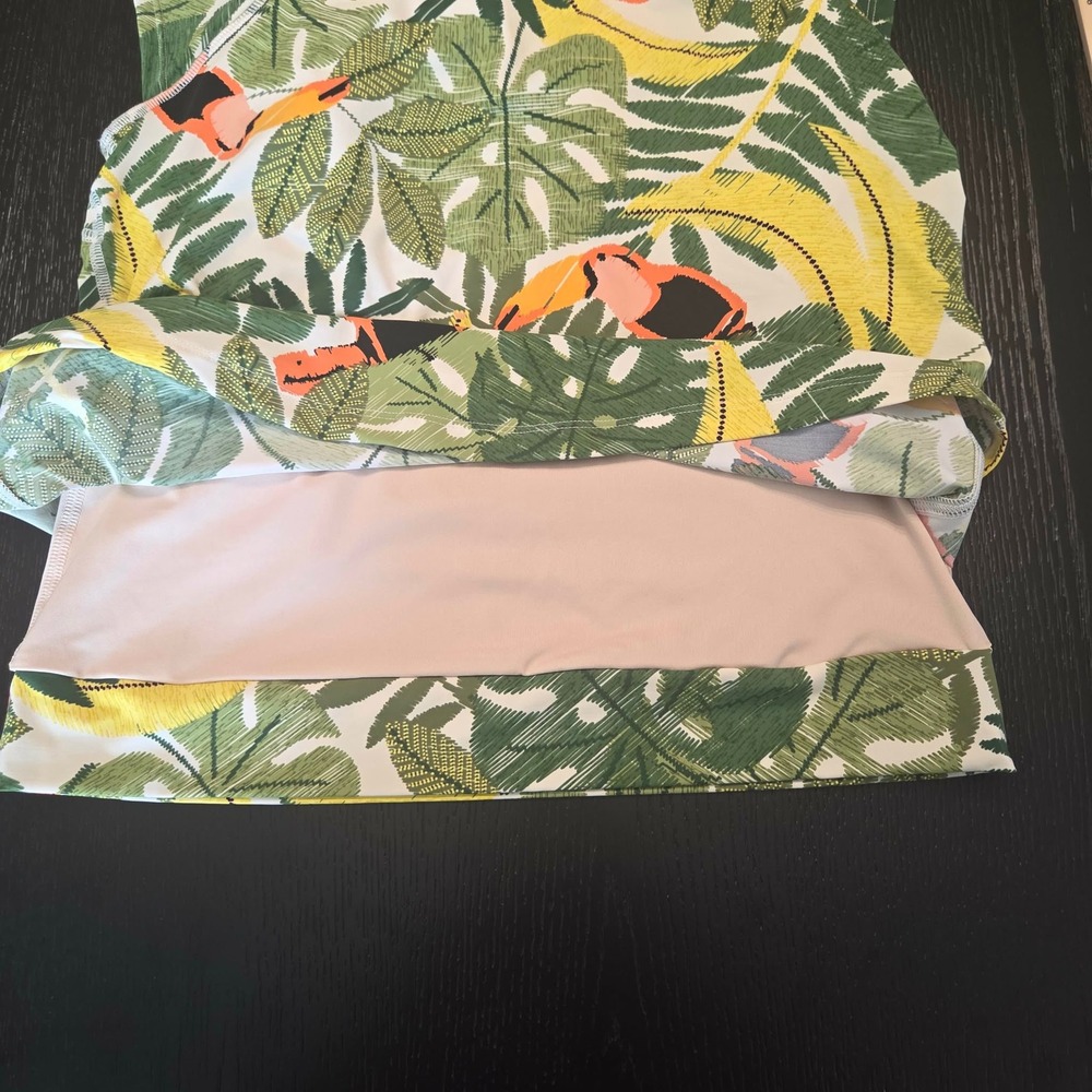 Duluth Trading Co Women Size 8 Suit Up Swim Top Tankini Toucan Tropical Print - Picture 10 of 13